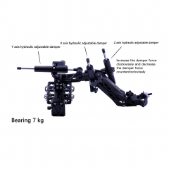 Tri-Way 3 Axis Dampers Arm With Vibration Isolator for Car Mounting System