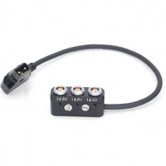 D-Tap to 0B2 *3 Splitter with 1/4 Screws 30cm Cable