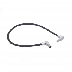 49cm Red-Komodo Rotatable Flexible Power-Cable 2-Pin Female to Adjustable Right-Angle 2-Pin Male Cord