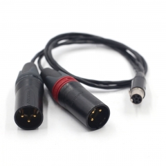 0.5m Zaxcom qrx200 TA5F-Dual XLR Male to Female Audio Cable