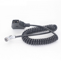 0.35-0.6m Coiled D-TAP to 5 pin female right-angle power cable for PORTKEYS LH5H monitor