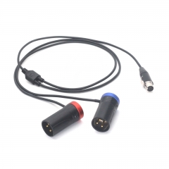 AR6 ZAXCOM QRX200 audio conversion cable short ta5f mini XLR 5-pin Female to Dual Short XLR 3-pin male