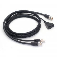 1.5m D-Tap to DC with lock power cable with Canare SDI 3G 6G 12G video cable 2 in 1 for SmallHD HD702, Atomos