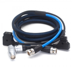 2m D-tap male to ARRI ALEXA mini/Amira Power Cable+D Tap female 2 in 1 with Canare 3G 6G 12G SDI cable