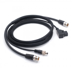 1.5m D-Tap to DC with lock power cable with Canare SDI 3G 6G 12G video cable 2 in 1 for SmallHD HD702, Atomos