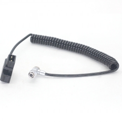 0.35-0.6m Coiled D-TAP to 5 pin female right-angle power cable for PORTKEYS LH5H monitor