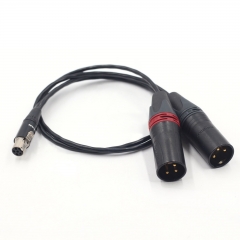 0.5m Zaxcom qrx200 TA5F-Dual XLR Male to Female Audio Cable