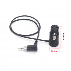 0.5m 3.5 with lock right-angle to short flat XLR 3-pin female audio cable compatible with Sony Sen-n heiser