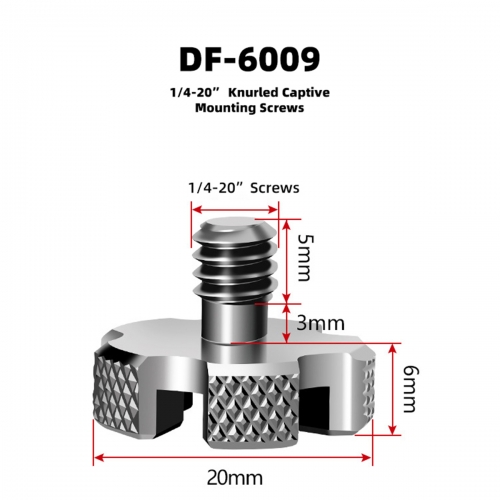 Stainless Steel 1/4-20” Knurled Captive Mounting Screws 2 Pieces