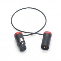 50cm Short Flat XLR 3 Pin Male to Female NEUTRIK Audio Cable