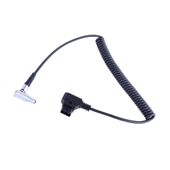 Coiled 0.5-1.5m D-Tap to Right Angle 0B 4 Pin Power Cable for Vaxis Wireless Transmitter