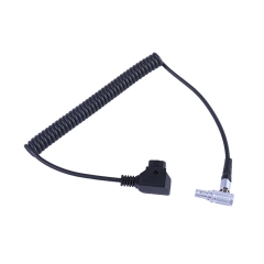 Coiled 0.5-1.5m D-Tap to Right Angle 0B 2 Pin Power Cable for Vaxis Wireless Transmitter, Tilta Power Base