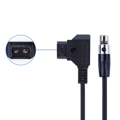 Coiled 0.5-1.5m D-Tap to Mini XLR 4 Pin Power Cable for TVLOGIC Monitor