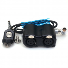 AR50 1B 10Pin to Dual XLR 3 Pin Female Adapter with 30cm Two-channel Audio Cable for Atomos Shogun 7 Monitor