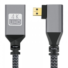 0.2m 4K Left-angle Micro HDMI Male to Standard HDMI Female Cable