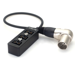 0.5m XLR 4 Pins to 1 to 3 D-Tap Spilitter Hub Power Cable for Blackmagic URSA Mini Pro