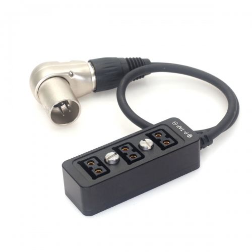0.5m XLR 4 Pins to 1 to 3 D-Tap Spilitter Hub Power Cable for Blackmagic URSA Mini Pro