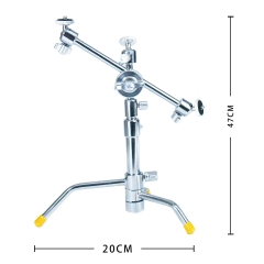 3 Ball Head 27~47cm Mini Pocket C Stand Tripod Stand for Livestreaming Video