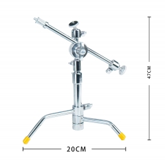 2 Ball Head 27~47cm Mini Pocket C Stand Tripod Stand for Livestreaming Video