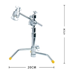 1 Ball Head 27~47cm Mini Pocket C Stand Tripod Stand for Livestreaming Video