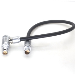 0.6m Straight to Right-angle 1S 3 Pins (2 Pin 1 Hole) of ARRI TRINITY to 6 Pins Female Power Cable for RED V-RAPTOR and DJI RONIN 4D/RONIN 4D FLEX