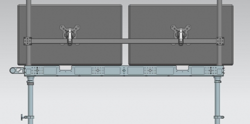 Multiple Monitors Mounting System for Cinemech Video Production Camera Cart