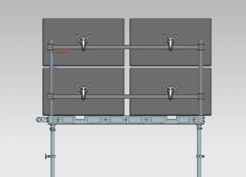 Multiple Monitors Mounting System for Cinemech Video Production Camera Cart