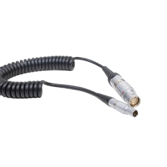 Coiled 0.4-1.5m Lemo 2 Pin to 8 Pin Female Power Cable for ARRI Camera