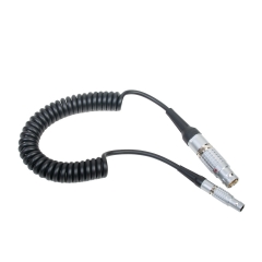 Coiled 0.4-1.5m Lemo 2 Pin to 8 Pin Female Power Cable for ARRI Camera