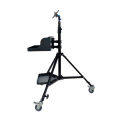 Focus Puller Tripod Stand with VESA Monitor Mount& Casters and Working Plateform Cart