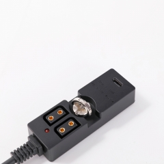 0.5-2m Coiled D-tap Splitter to 2*D-tap Output PD Type C Output with 1/4