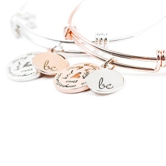 Expandable Inspirational Bangle Bracelets 