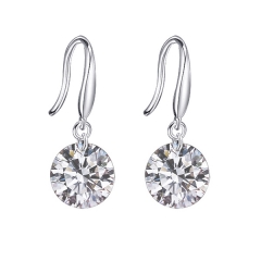 Beautiful 925 Sterling Silver Artificial Diamond Dangle Earrings Australia