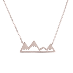 Inspirational Mountains Love Can Move Mountains Sterling Silver Necklace