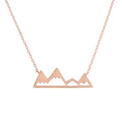 Inspirational Mountains Love Can Move Mountains Sterling Silver Necklace