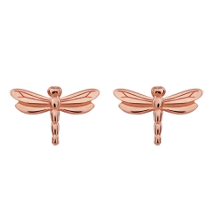 Insect Jewelry 925 Sterling Silver High Polish Dragonfly Stud Earrings