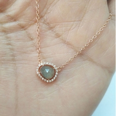 Customized Jewelry 925 Sterling Silver Gemstone Women Necklace