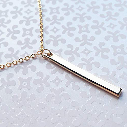 Fashion Jewelry 925 Sterling Silver High Polish Bar Necklace Germany