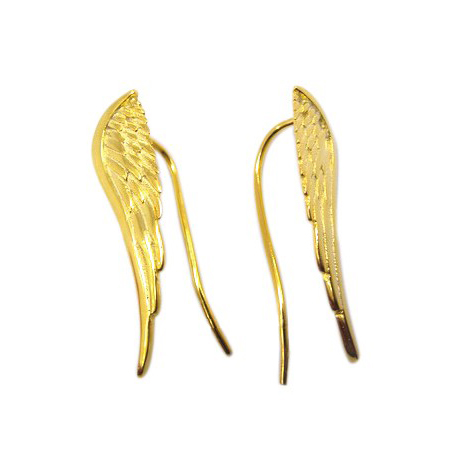 Landou Jewelry 925 Sterling Silver Angel Wing Climber Pin Earrings