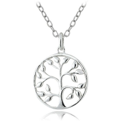 Landou Jewelry Wholesale 925 Sterling Silver Tree of Life Pendant Necklace