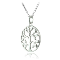Landou Jewelry Wholesale 925 Sterling Silver Tree of Life Pendant Necklace