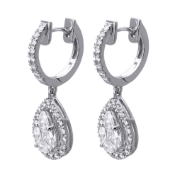 Landou Jewelry Fashion Sterling Silver Drop Artificial Diamond Wedding Earrings