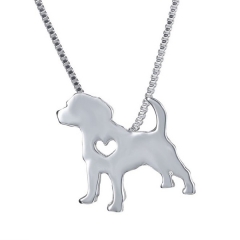 Sterling Silver Retriever Greyhound German Shepherd Dog Pendant Necklace
