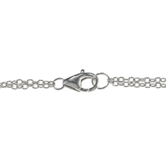 Sterling Silver Cubic Zirconia Double Chain Heart Infinity Women Bracelet