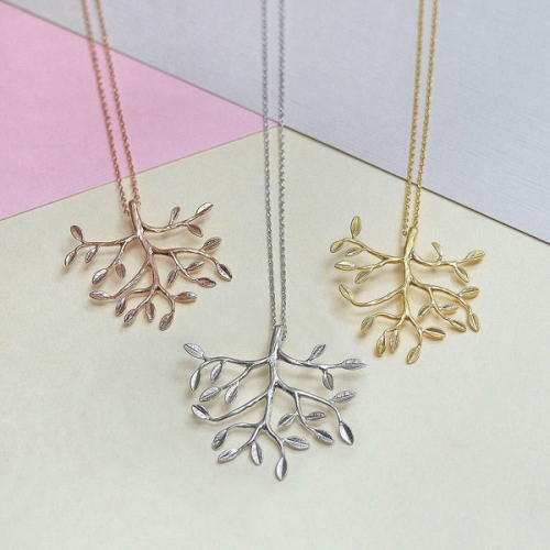 Friendship Jewelry Sterling Silver High Polish Tree of Life Necklace