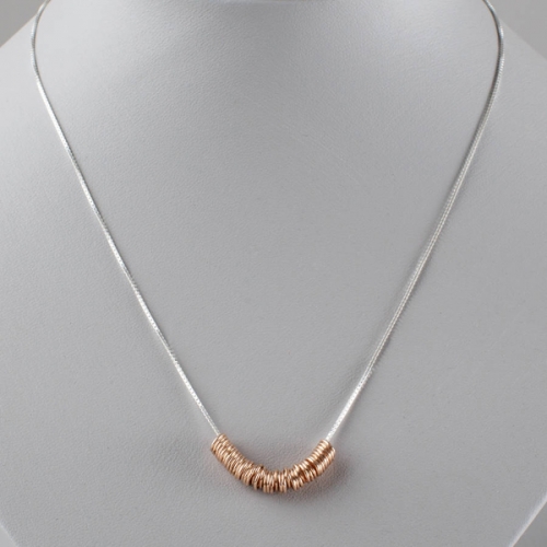 Latest Jewelry Sterling Silver Personlised Rose Gold Multi Small Rings Necklace