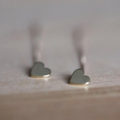 Fancy Sterling Silver long Chain Threaders Dangle Heart Earrings for Gift