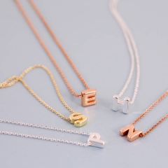 Jewelry in 925 Silver Mini Letters of an Alphabet Initial Necklace in Guanghzou