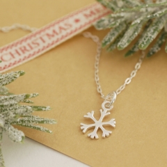 Sterling Silver Snowflake Necklace and Earrings with Best Price