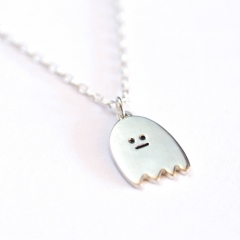 Simple Jewelry 925 Sterling Silver Ghost Necklace